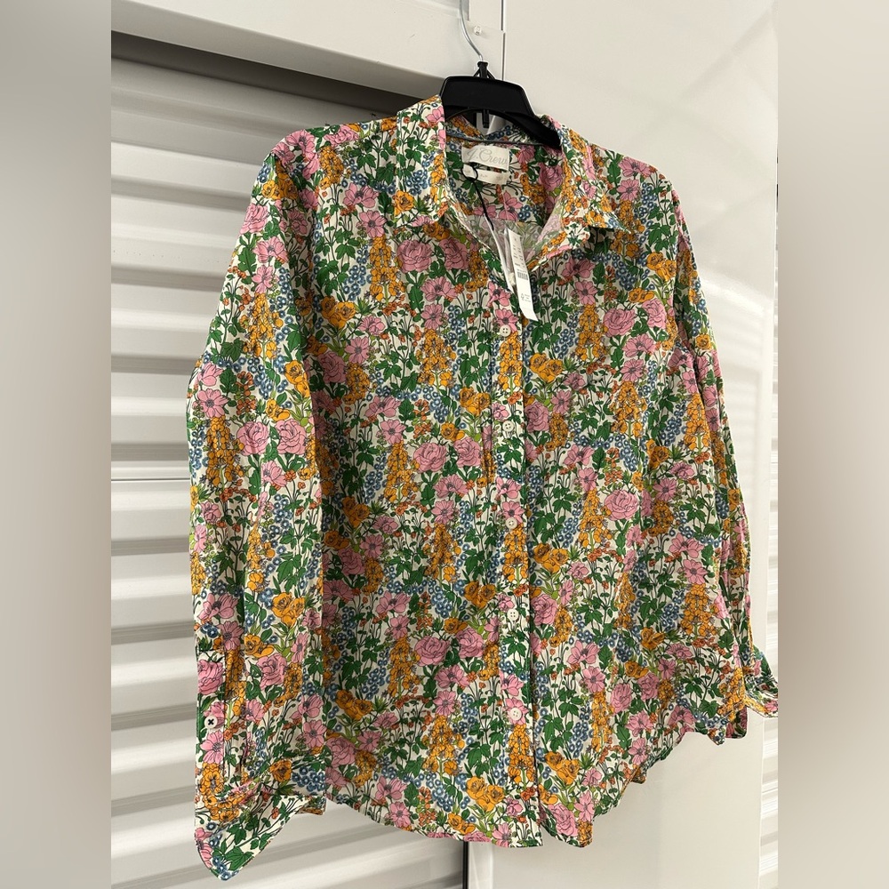 J. Crew Liberty Petunia Floral Blouse Size 16 Slim